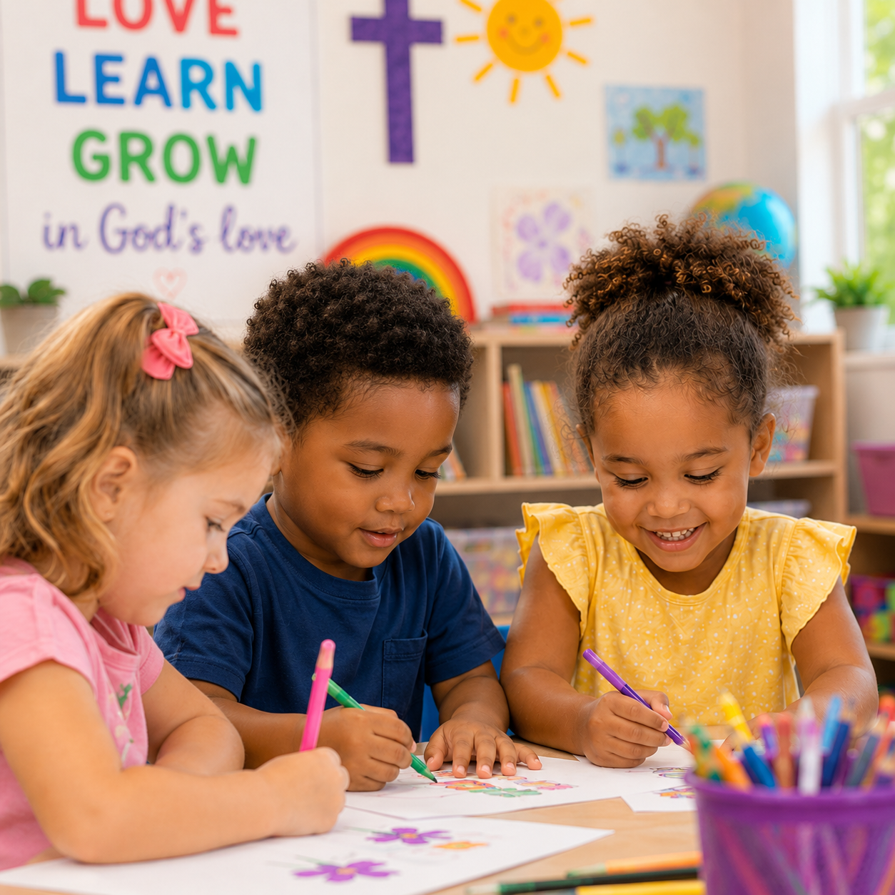 Children learning at Lovin2Learn Christian Academy